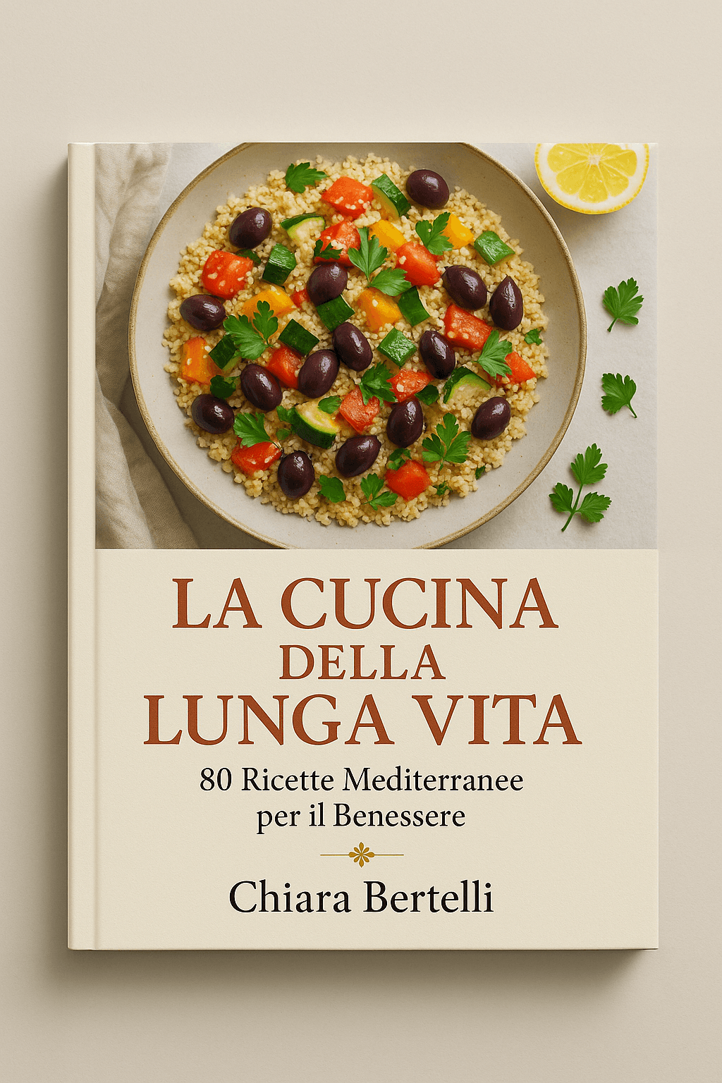 Esempio cover libro: La cucina della lunga vita
